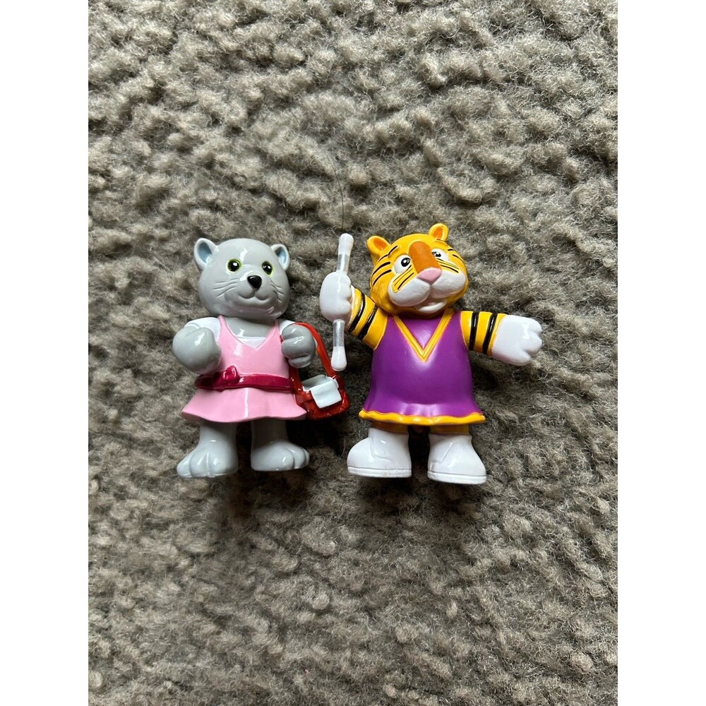 Webkinz PVC Animal Figures 3 Cheers Tiger & Charcoal Grey Cat 2inch